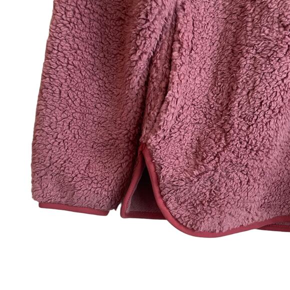 Sherpa Popover Te Verde Women Fleece Top XS Rose Leisure Cozy Warm Outdoor NEW - Picture 7 of 13